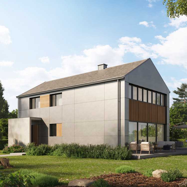 3d rendering modulare eigenheime vollholz kern Mdl Haus